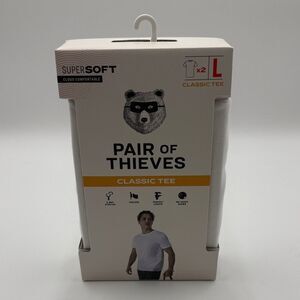 Pair of Thieves-Classic Tee - White- 2 count- Size Large